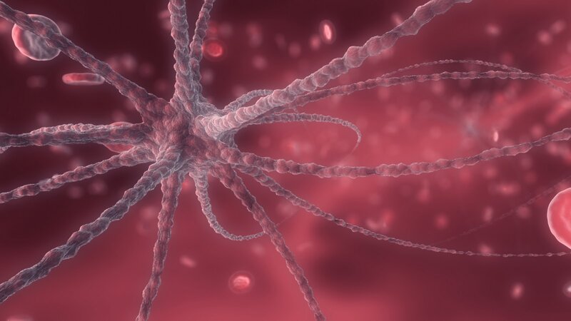Neuron in Bloodstream — Red, Clinical