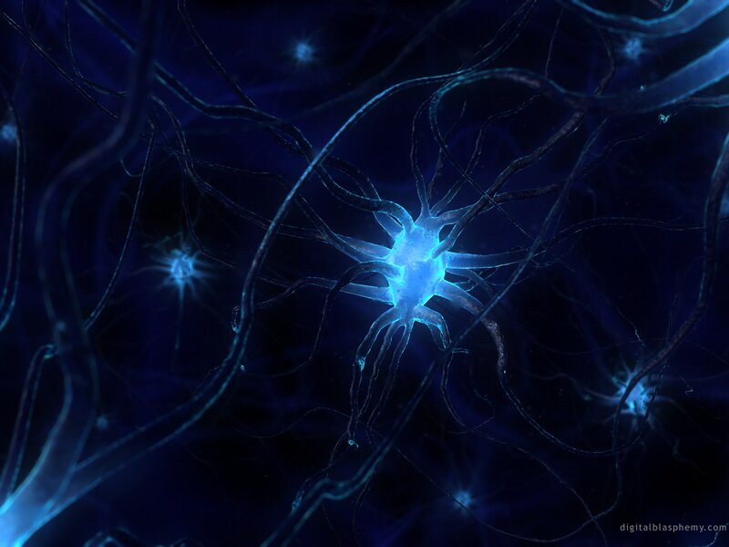 Neuron Network — Blue, Dramatic