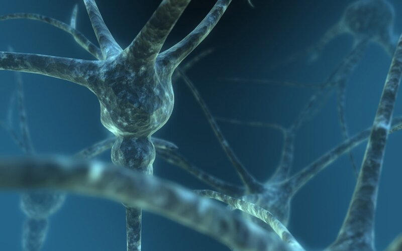 Neuron Network — Blue, Scientific, 3d Render, Axon, Dendrite