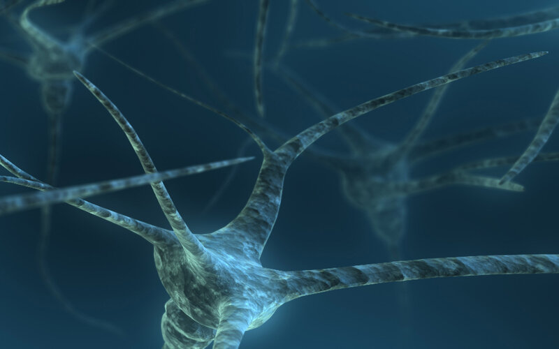 Neuron Network — Blue, Scientific, 3d Render