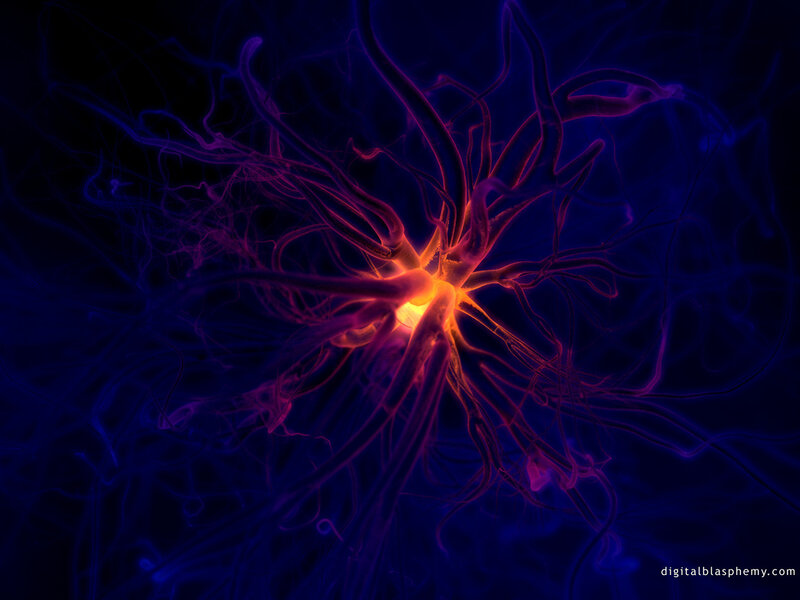 Neuron with Glowing Axons