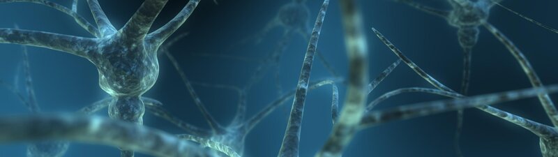 Neurons in Brain Tissue — Blue