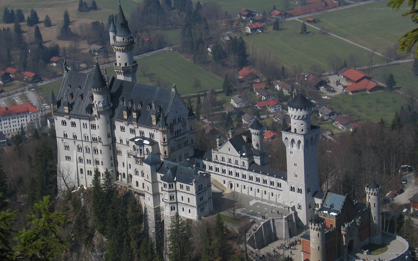 Neuschwanstein Castle aerial view