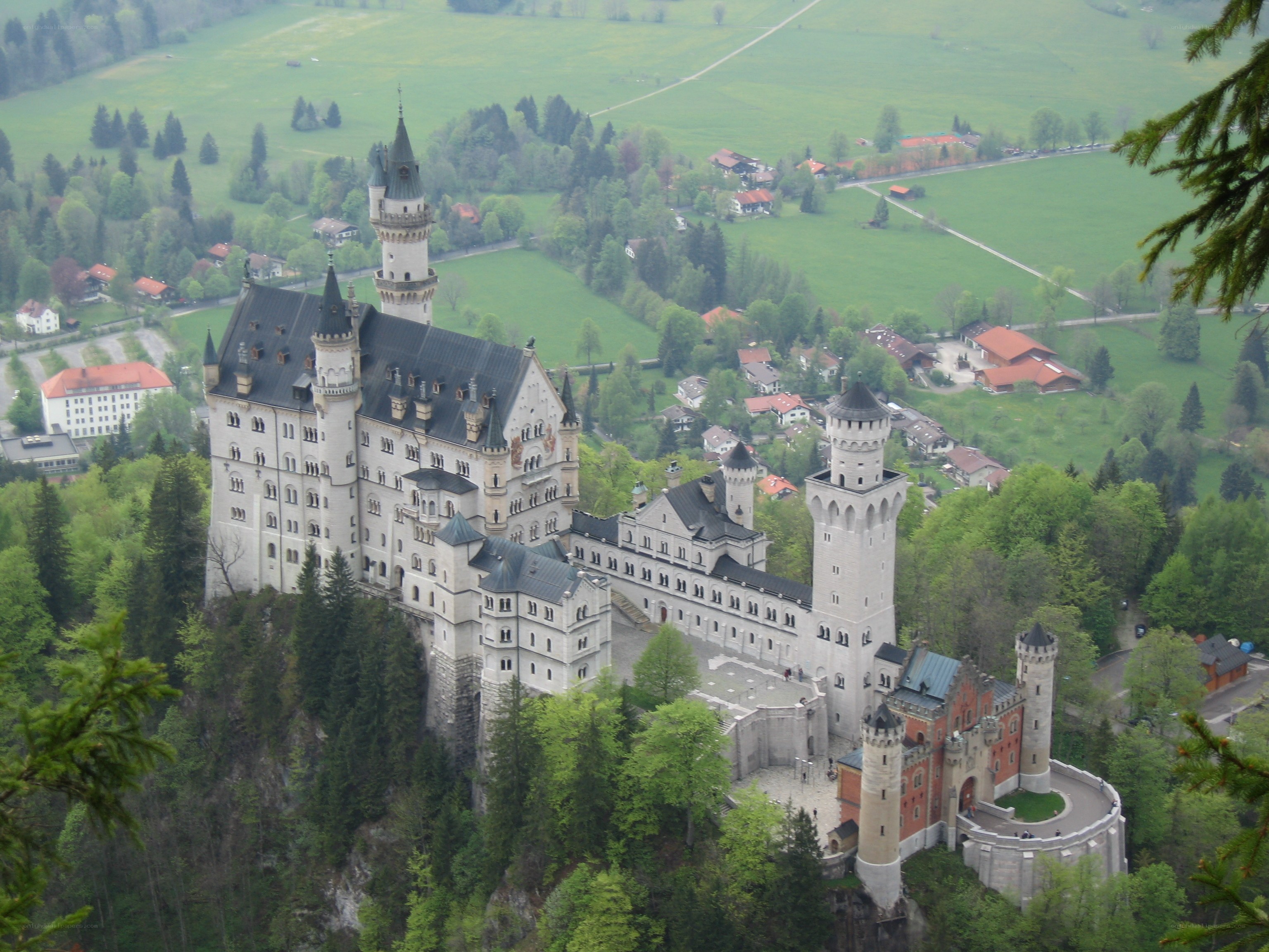 Neuschwanstein Castle aerial view