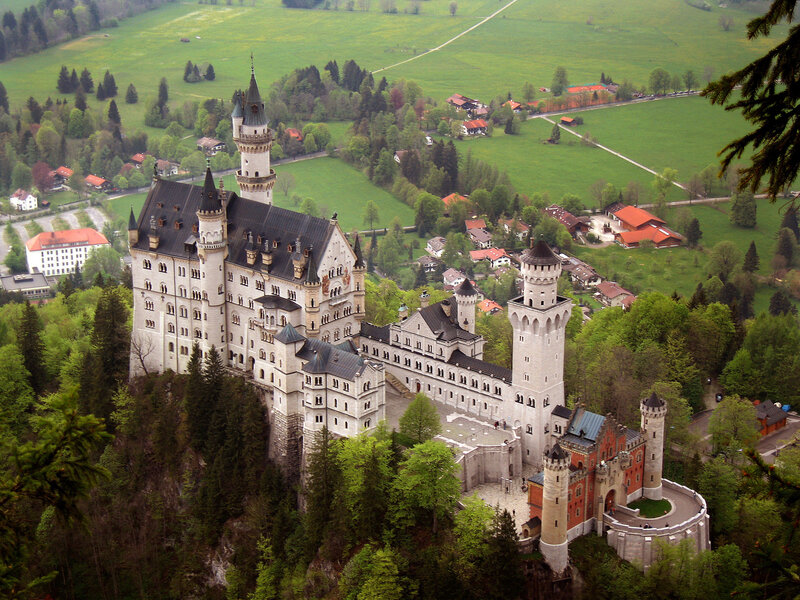 Neuschwanstein Castle aerial view
