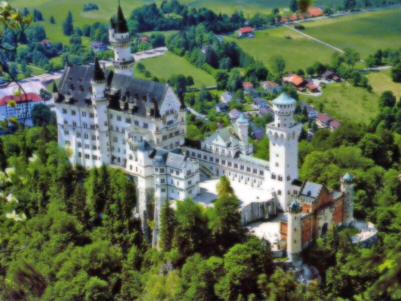 Neuschwanstein Castle aerial view