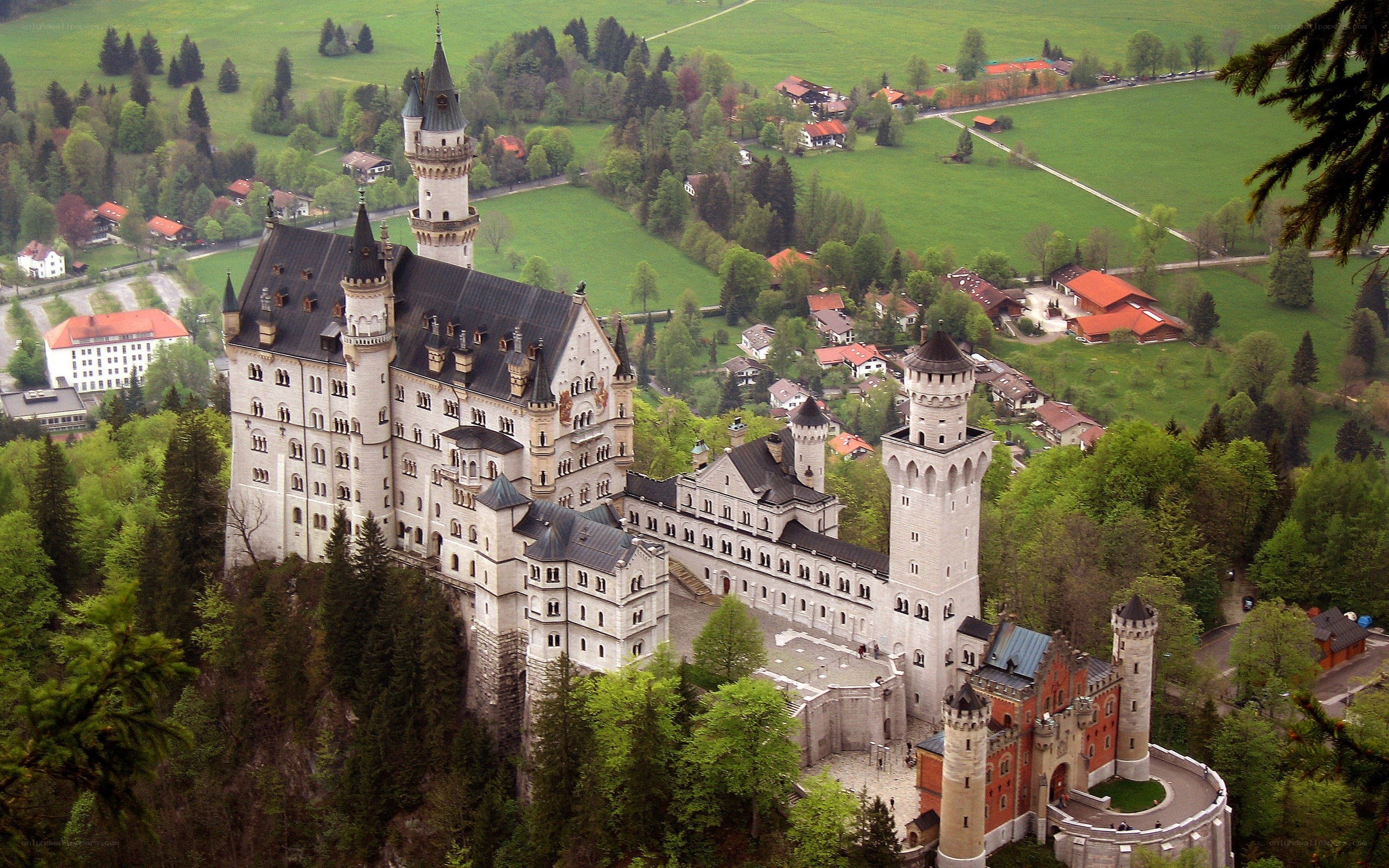 Neuschwanstein Castle aerial view