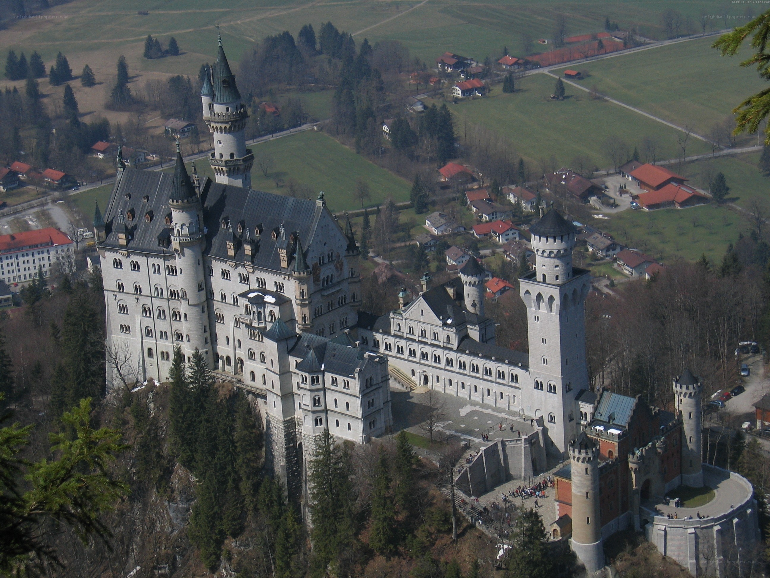 Neuschwanstein Castle aerial view