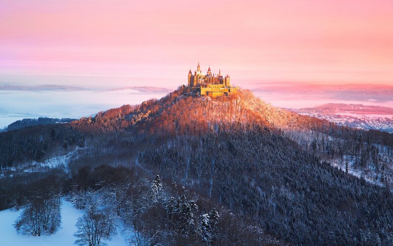 Neuschwanstein Castle at sunrise