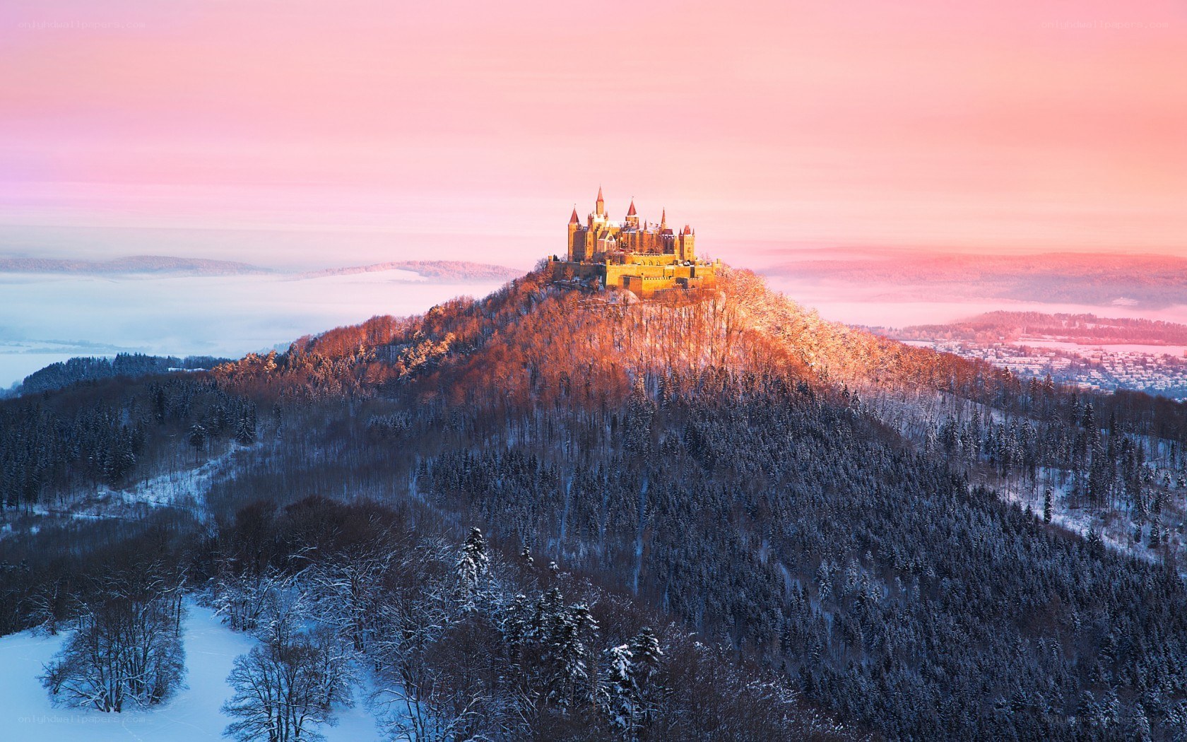 Neuschwanstein Castle at sunrise