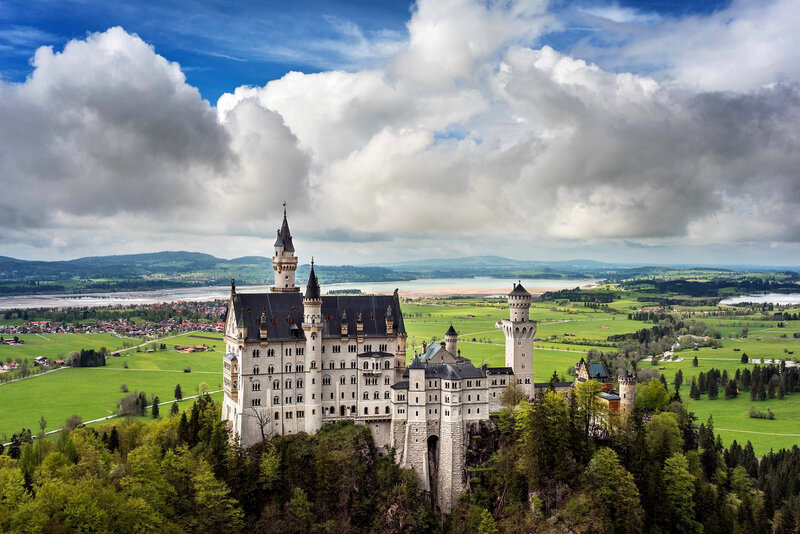 Neuschwanstein Castle — Blue, Dramatic, Afternoon