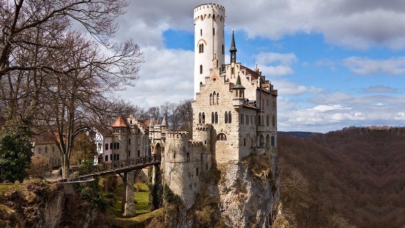 Neuschwanstein Castle — Blue, Dramatic, Autumn