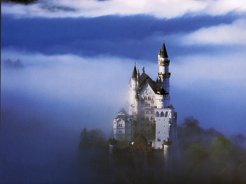 Neuschwanstein Castle — Blue, Dramatic