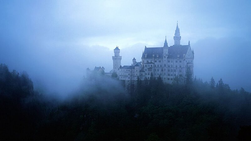 Neuschwanstein Castle — Blue, Misty, Morning