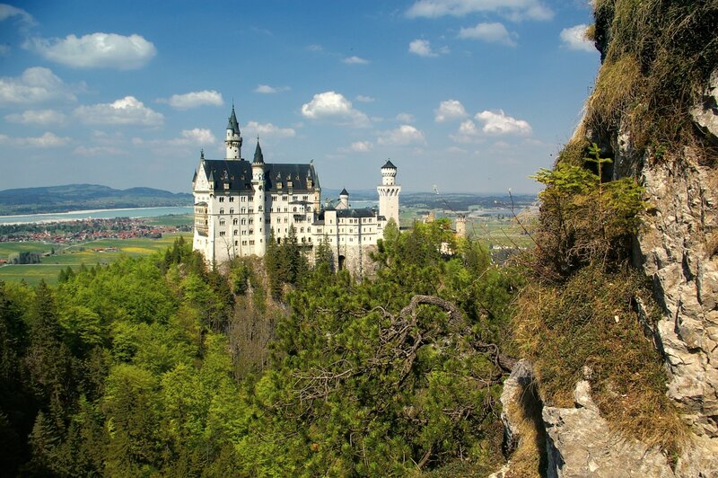 Neuschwanstein Castle — Blue, Serene, Afternoon, Photograph, Forest