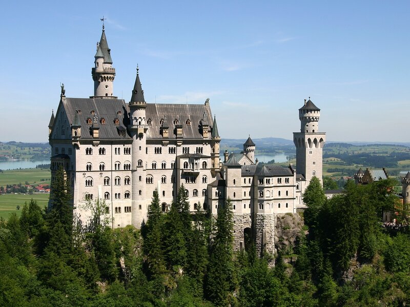 Neuschwanstein Castle — Gray, Serene, Afternoon
