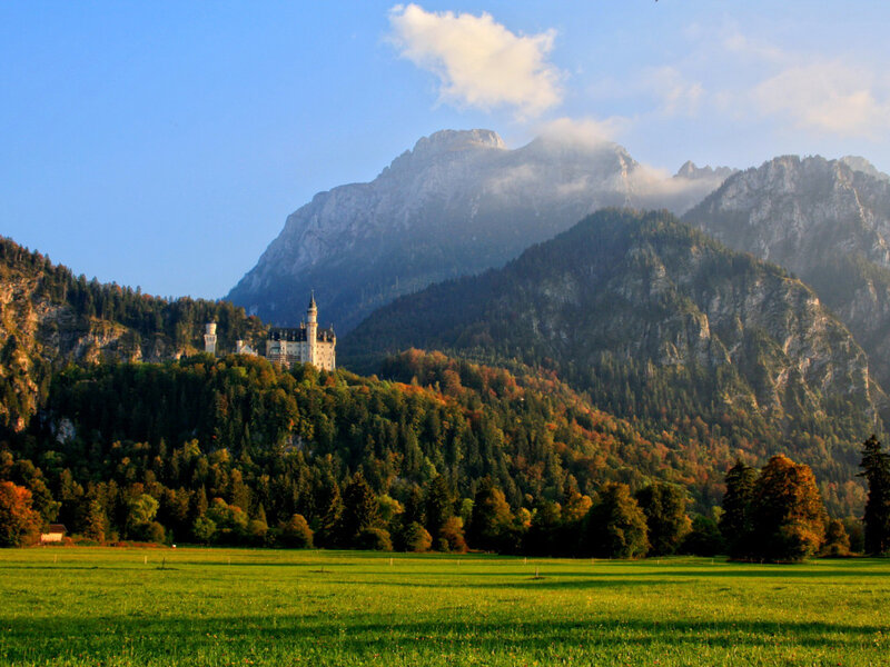 Neuschwanstein Castle — Green, Serene, Morning