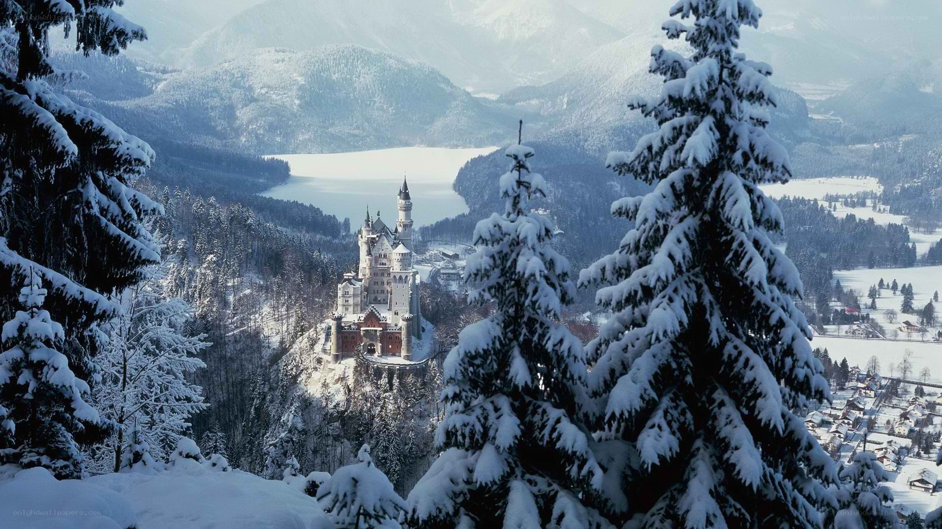Neuschwanstein Castle in winter