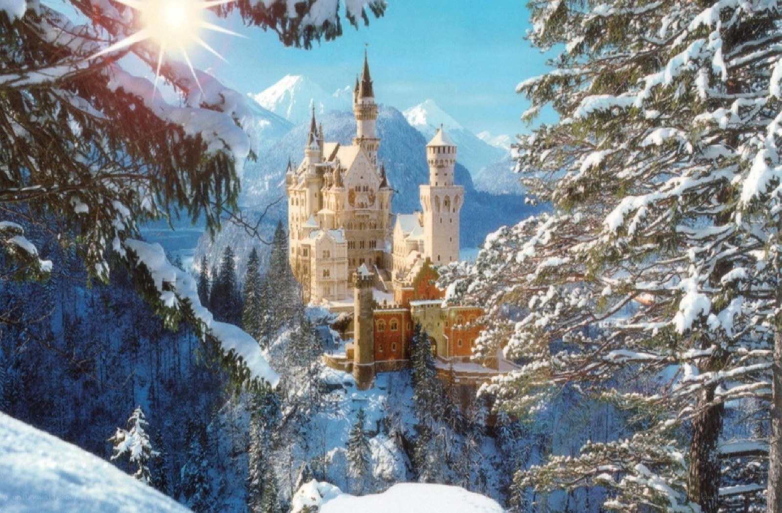 Neuschwanstein Castle in winter