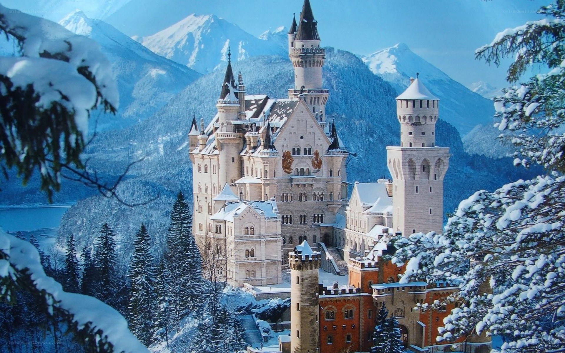 Neuschwanstein Castle in winter