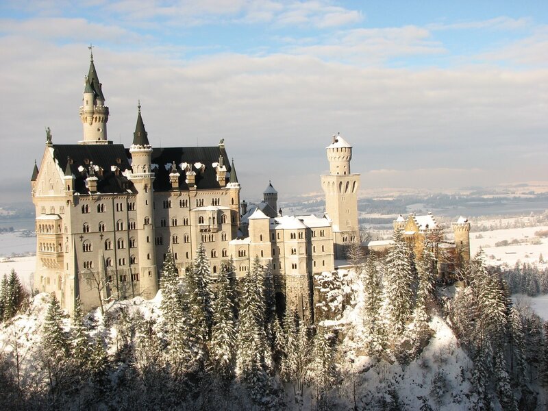 Neuschwanstein Castle in winter