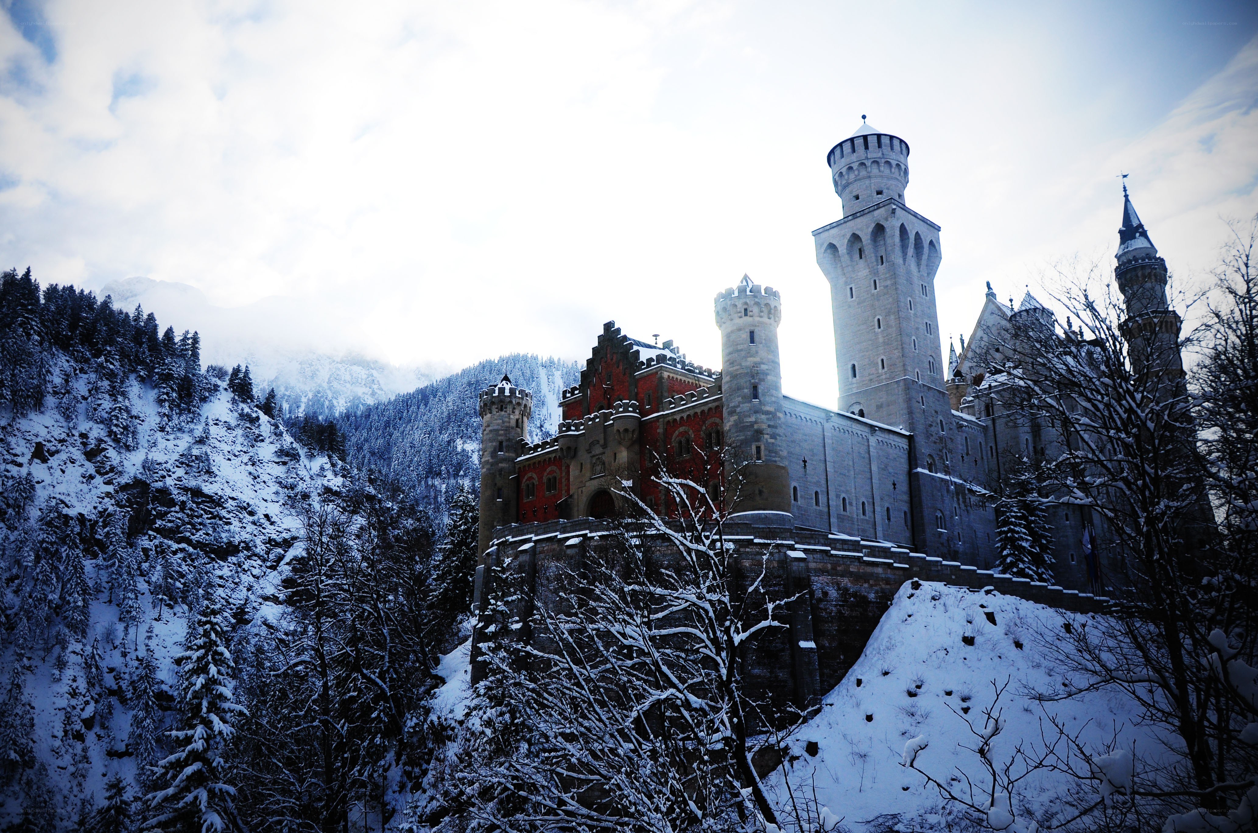 Neuschwanstein Castle in winter