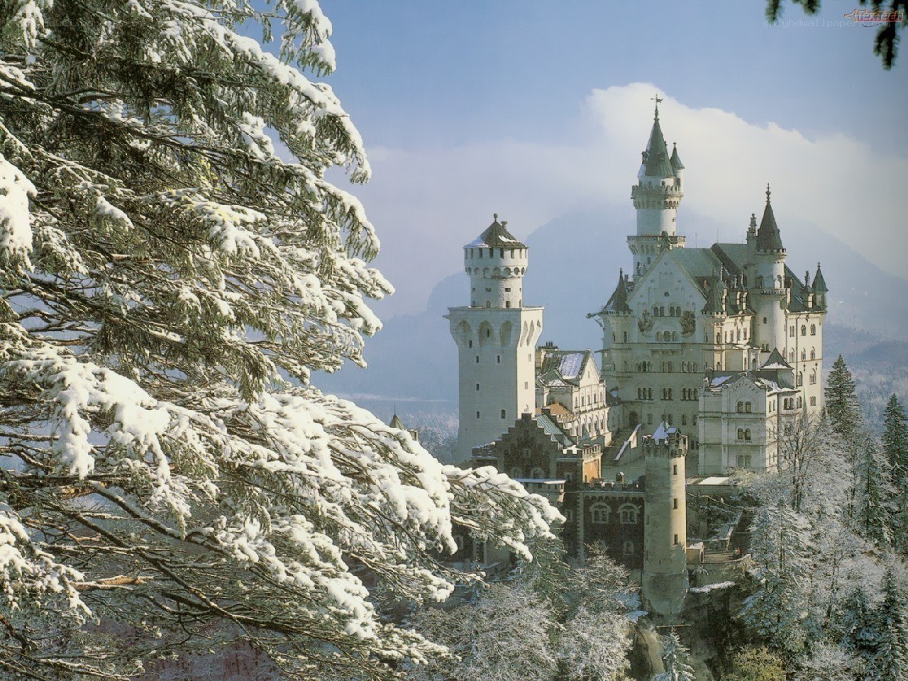 Neuschwanstein Castle in winter