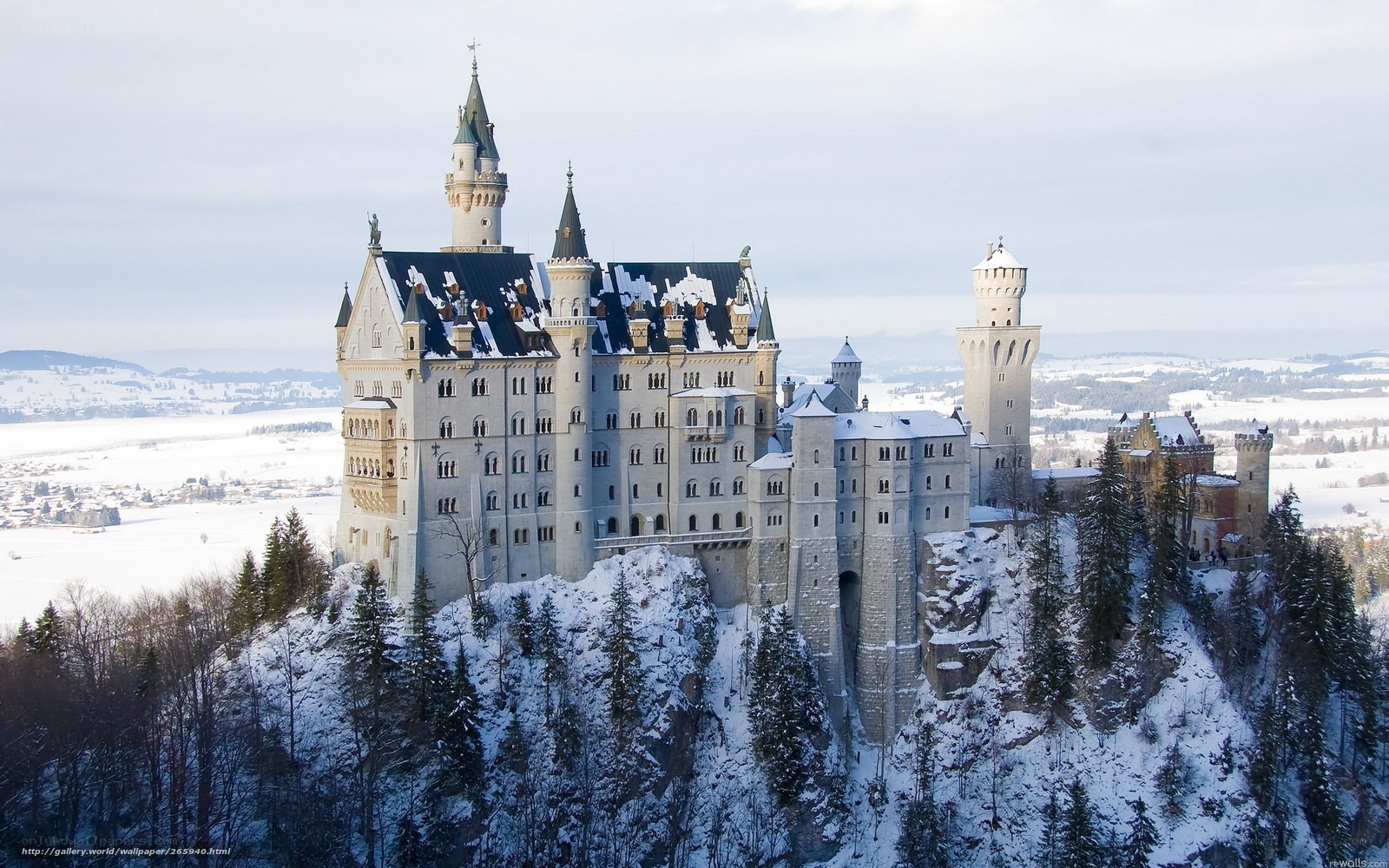Neuschwanstein Castle in winter