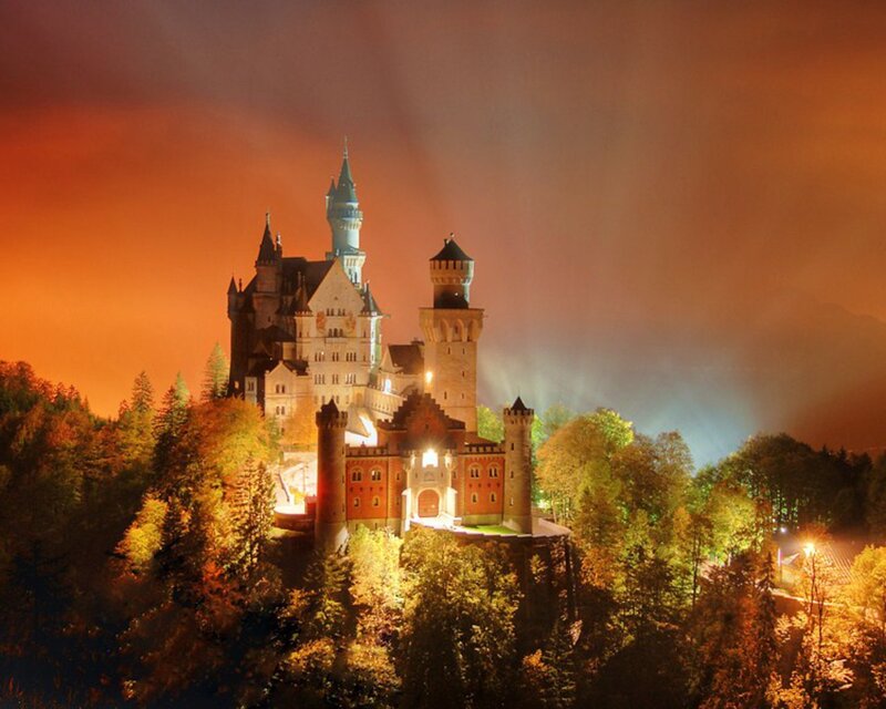Neuschwanstein Castle — Orange
