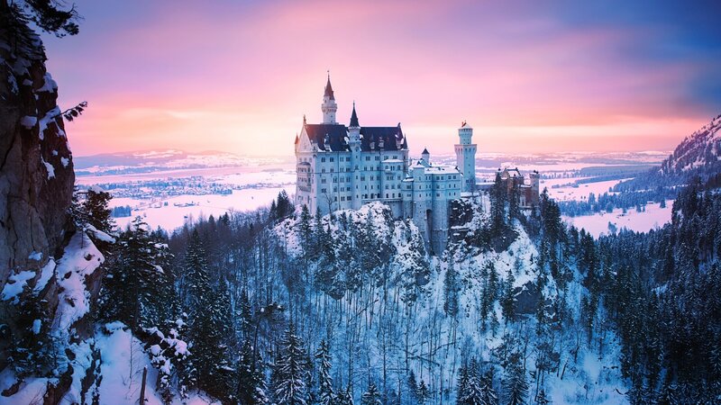 Neuschwanstein Castle — Pink