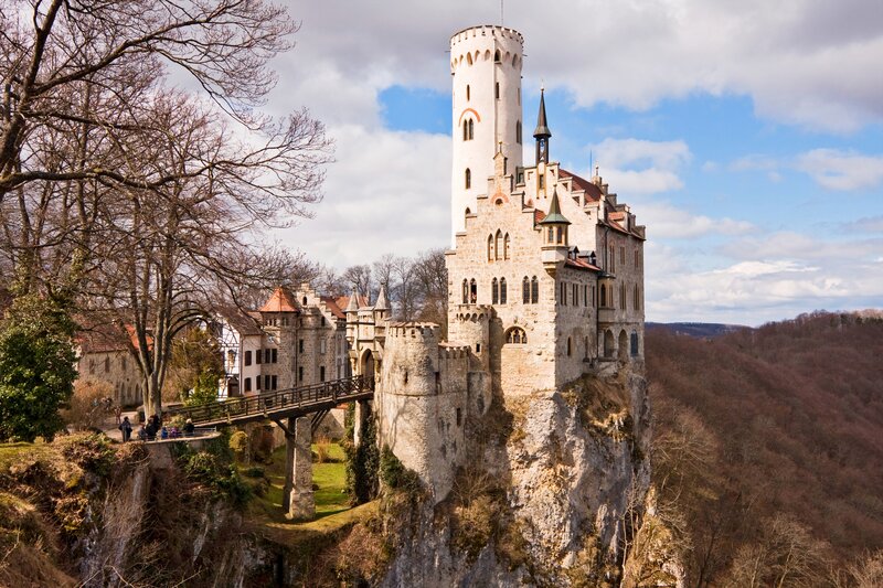 Neuschwanstein Castle — White, Dramatic, Autumn, Photograph
