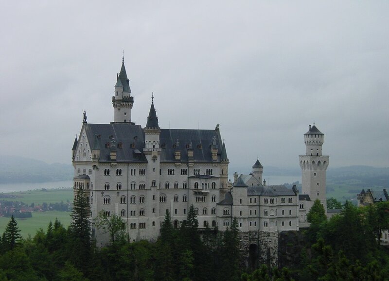 Neuschwanstein Castle — White, Overcast