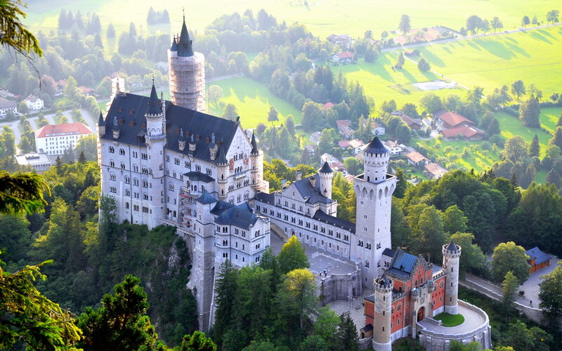 Neuschwanstein Castle — White, Serene, Morning