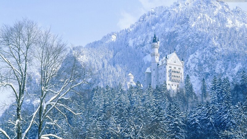 Neuschwanstein Castle — White, Serene, Winter