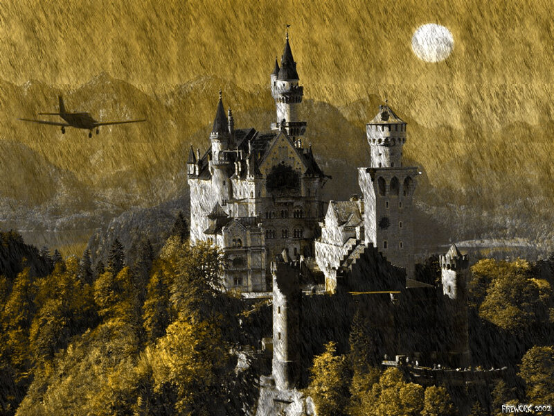 Neuschwanstein Castle — Yellow, Dramatic