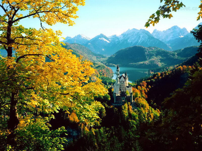 Neuschwanstein Castle — Yellow, Serene, Autumn