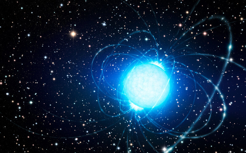 Neutron Star with Magnetic Field — Blue