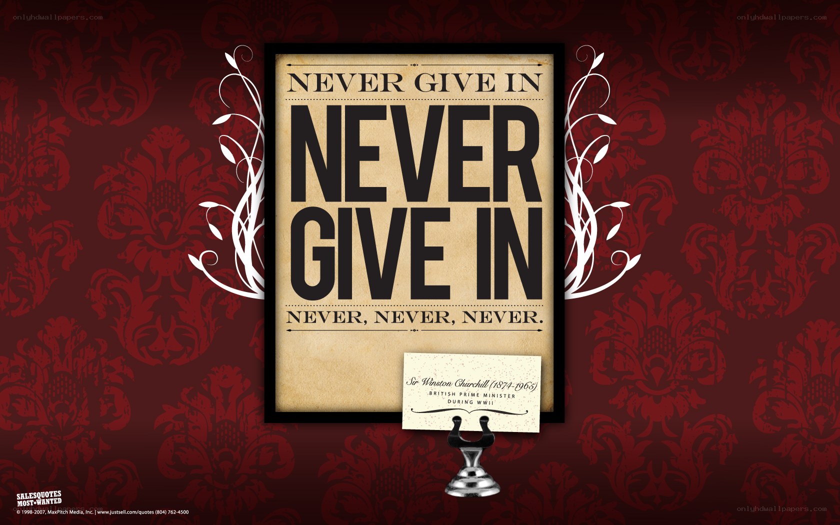 Never Give In Quote