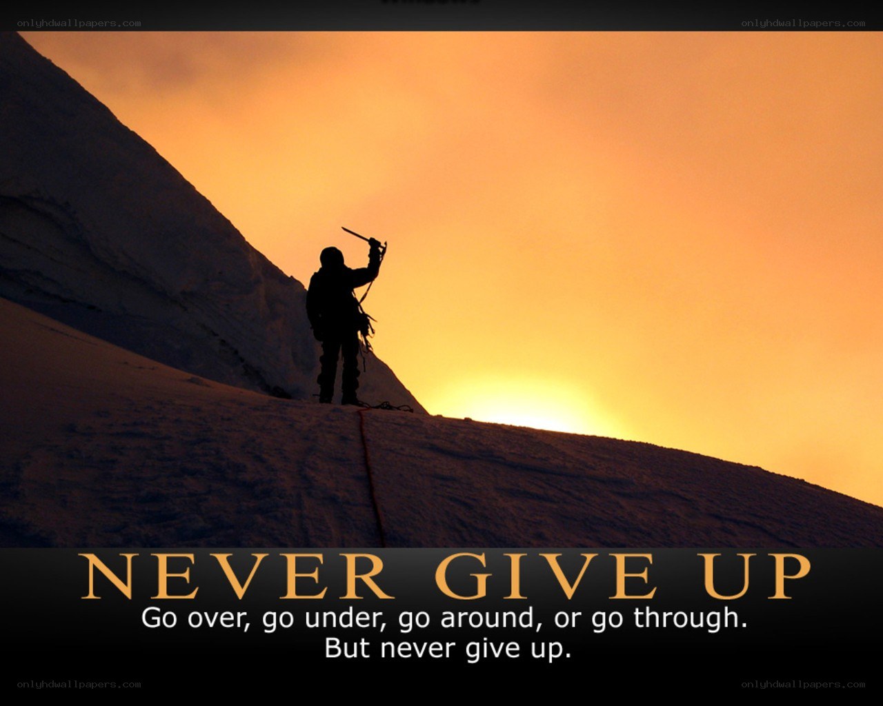 Never Give Up Motivational Image