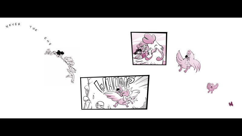 Never the End comic panels