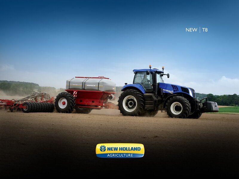 New Holland T8 tractor in field