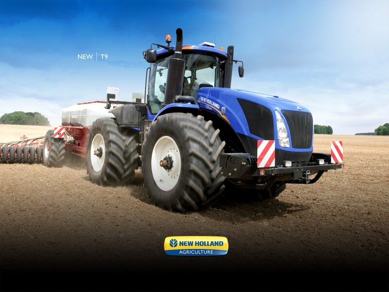 New Holland T9 tractor in field