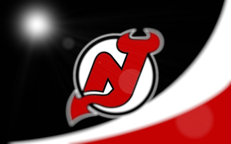 New Jersey Devils Logo — Black, Dramatic, Digital Art