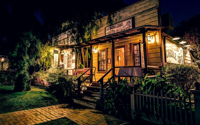 New Orleans Creole Cafe at night