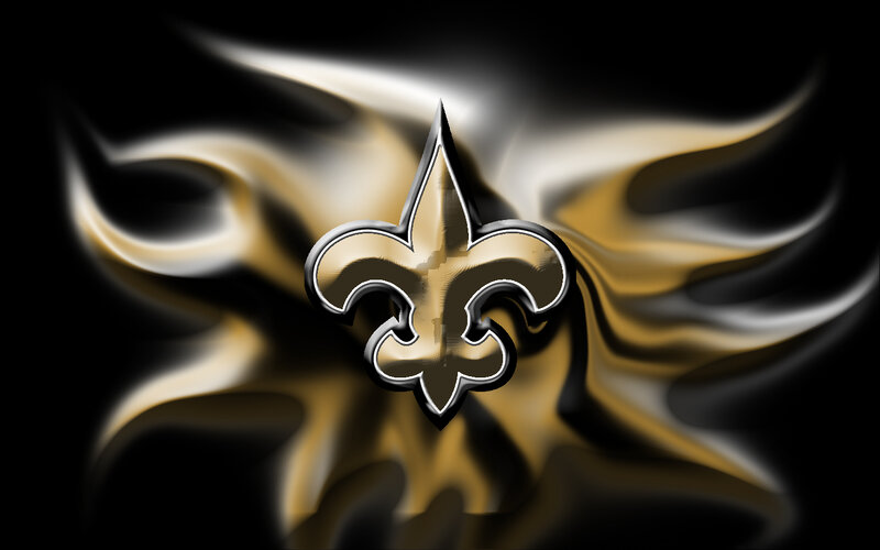 New Orleans Saints Logo — Black, Dramatic