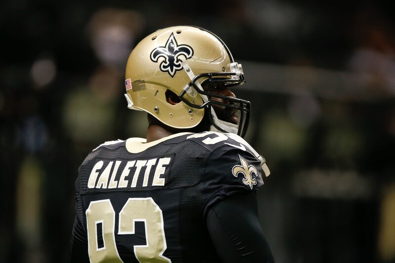 New Orleans Saints player on field