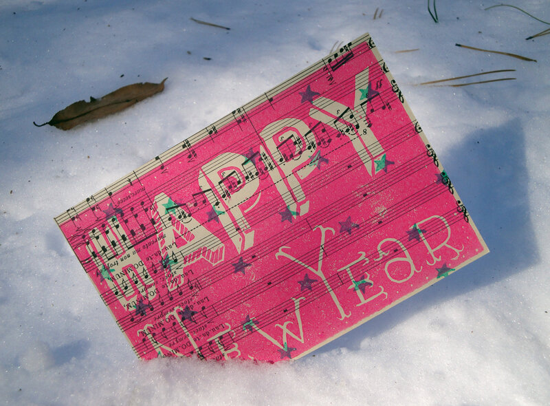 New Year Card in Snow