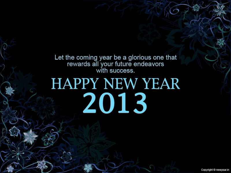 New Year Greeting Card — Black