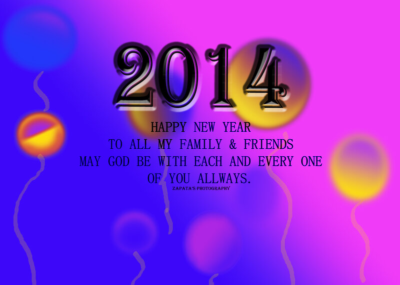 New Year Greeting Card — Purple, Celebratory
