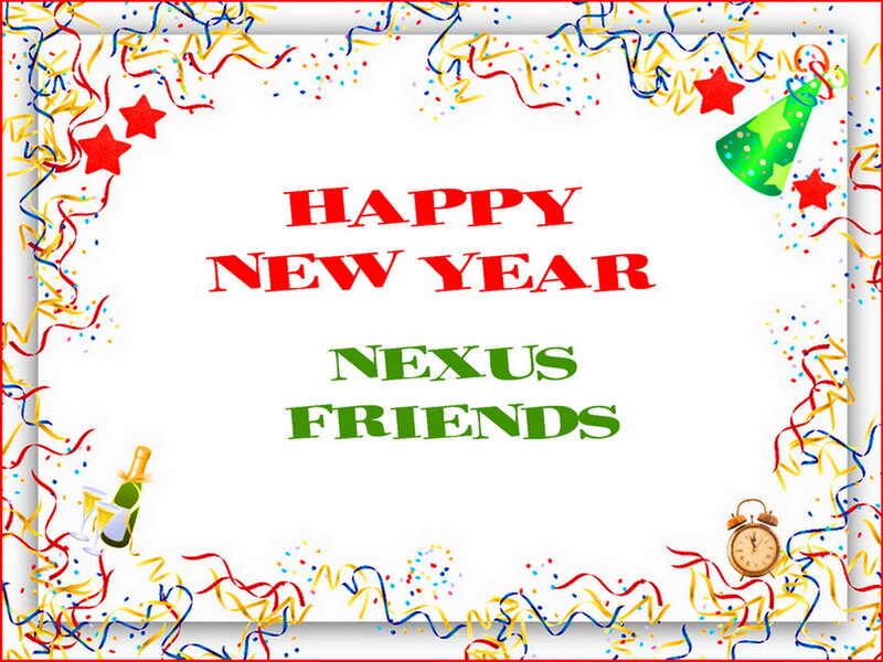 New Year Greeting Card — Red, Festive